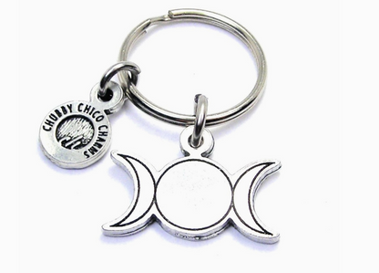 Blessed Be With Pentacle Key Chain Wiccan Pagan Witch Wizard