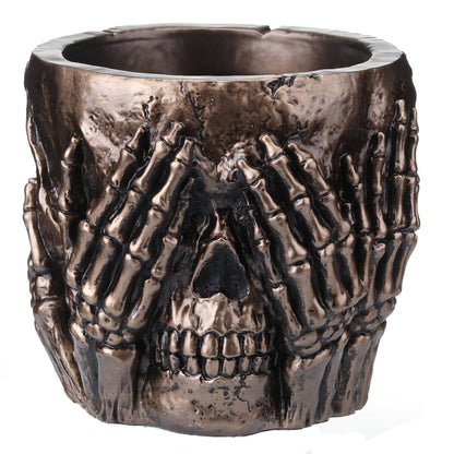 See Hear Speak No Evil Skull Pen Holder