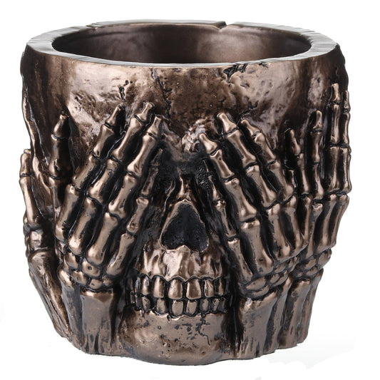 See Hear Speak No Evil Skull Pen Holder
