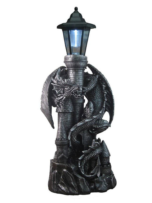 21" Castle Keep Lamp (Dragon w/Top Lantern) 1PC/CS