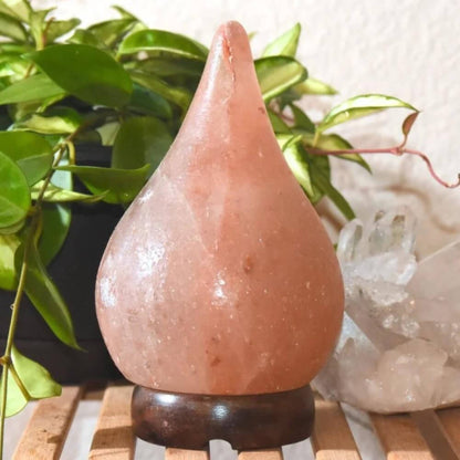 Drop Himalayan Salt Lamp (6–9 lb) W/ Bulb & Dimmer Cord