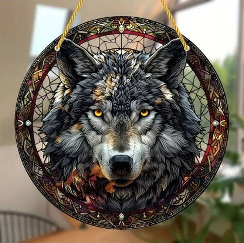 Acrylic Suncatcher - Wolf