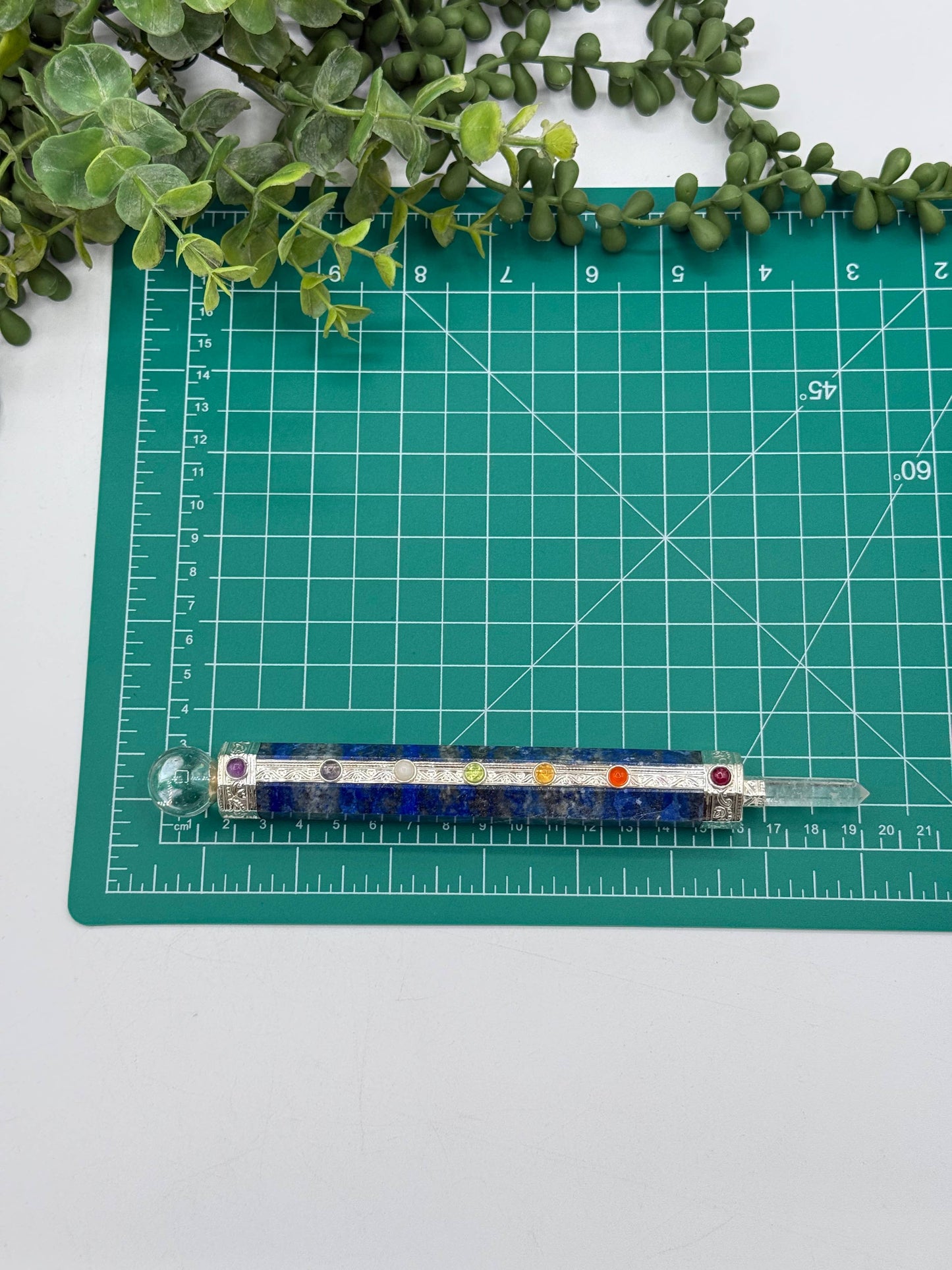 Lapis Lazuli Chakra Healing Wands with Clear Quartz Point