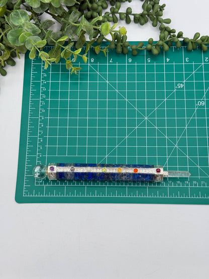Lapis Lazuli Chakra Healing Wands with Clear Quartz Point