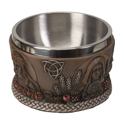 Triple Goddess Resin Smudge Ritual Offering Bowl
