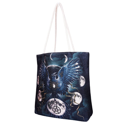 Sinister Wings Techno Jute Tote Bag