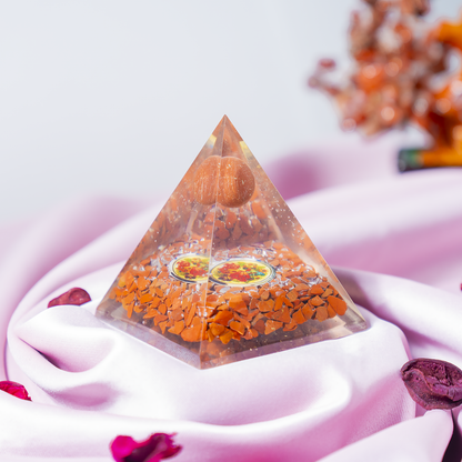 Orgone Pyramid | Red Jasper Pyramid | Crystal Energy Pyramid