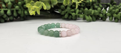 FERTILITY - Green Aventurine & Rose Quartz Bracelet 8mm