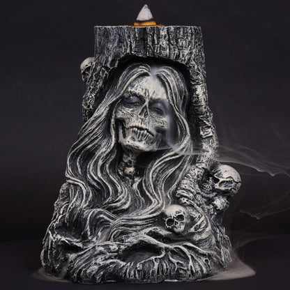 Woman Reaper Back Flow Incense Burner