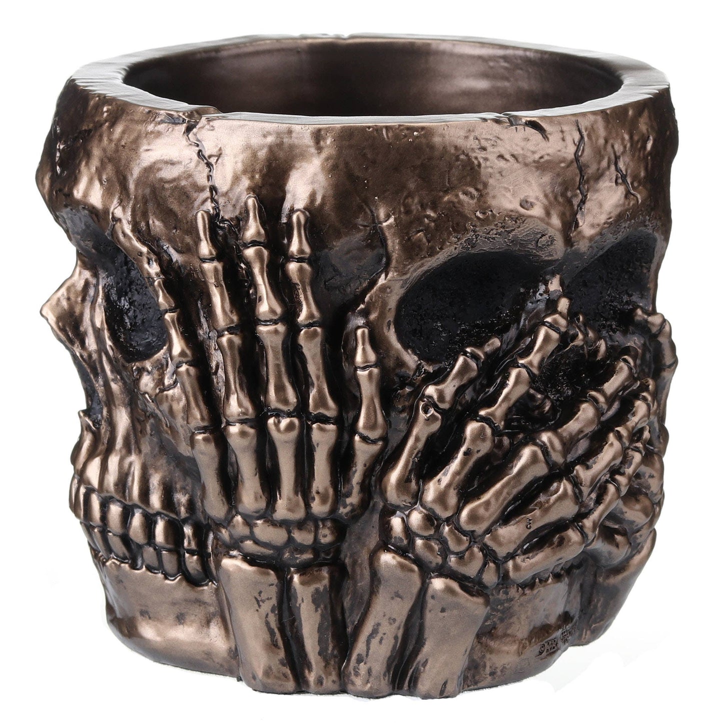 See Hear Speak No Evil Skull Pen Holder