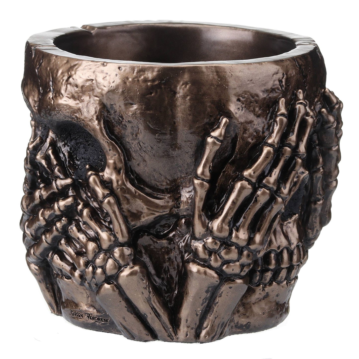 See Hear Speak No Evil Skull Pen Holder