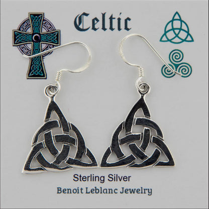 Traditional Triquetra Celtic Earrings