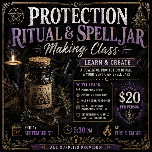 🛡️ Protection Ritual & Spell Jar Making Class 🛡️