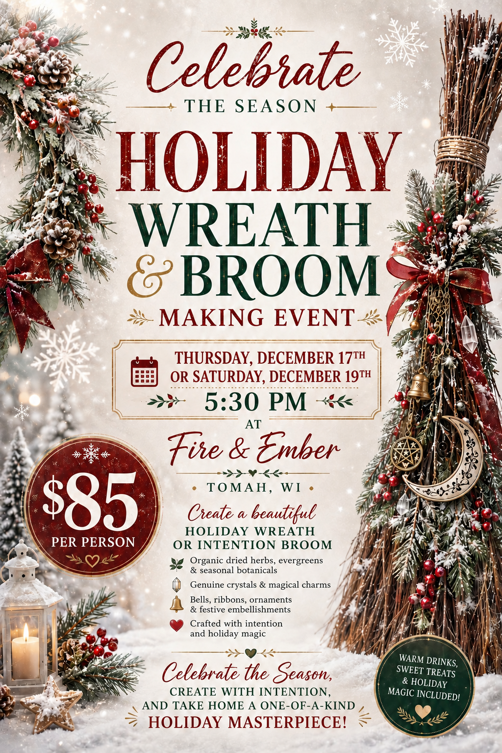 🎄Holiday Broom & Wreath Making ✨️