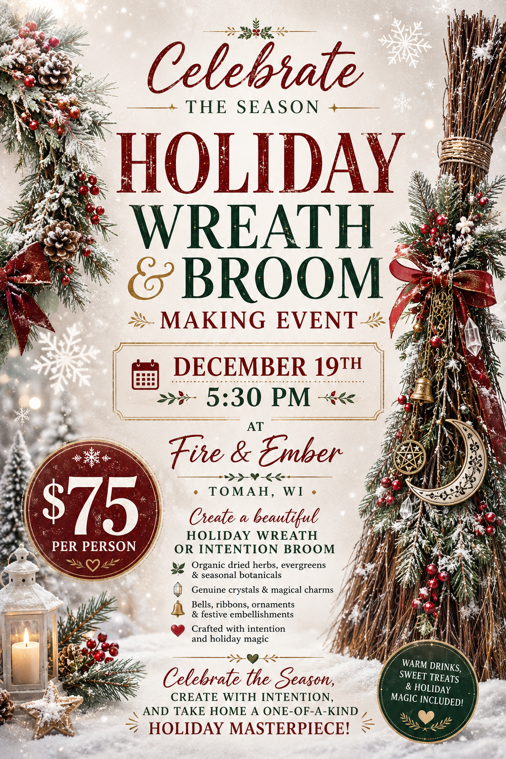 🎄Holiday Broom & Wreath Making ✨️