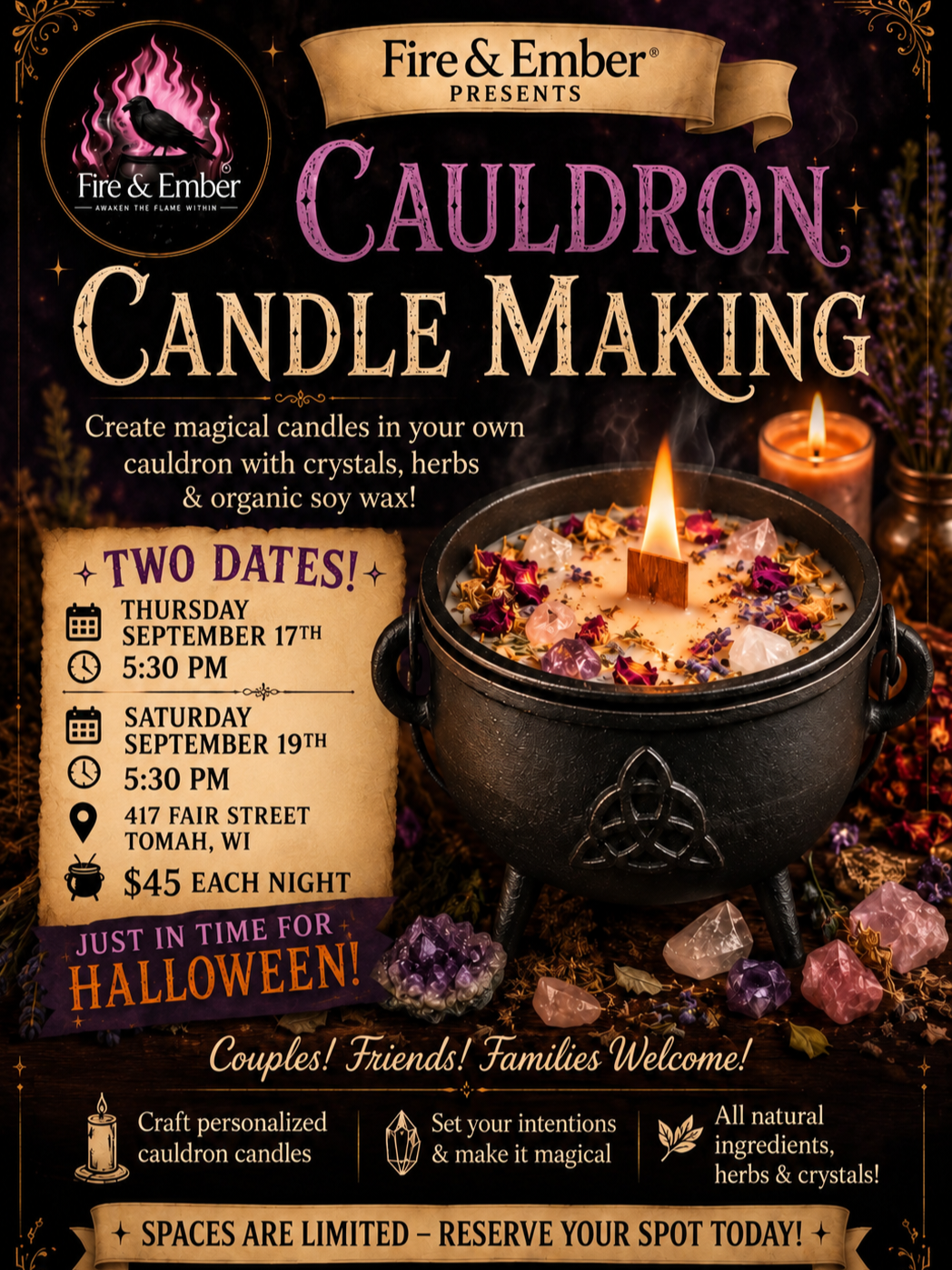 Cauldron Candle Making Class